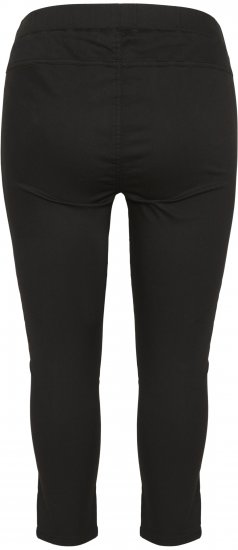 Kaffe Curve Ana Cropped Twill Jeggings Diepzwart - Jeans & Broeken in Grote Maten – Plus Size - 