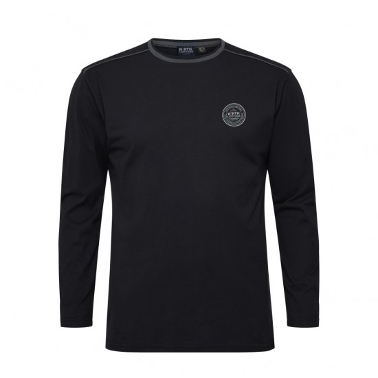 North Latitude Py Jersey O-Neck Long Sleeve Black - Ondergoed & zwem - Grote Maten Ondergoed Heren