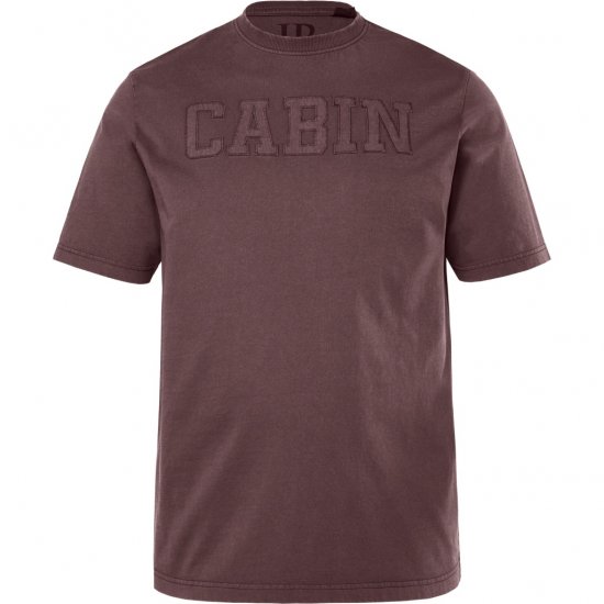 JP1880 T-Shirt Short Sleeve Cabin Mahogany Brown - T-shirts - Grote Maten T-shirts Heren