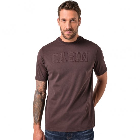 JP1880 T-Shirt Short Sleeve Cabin Mahogany Brown - T-shirts - Grote Maten T-shirts Heren