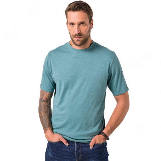 JP1880 T-Shirt Short Sleeve Soft Jersey Turquoise - T-shirts - Grote Maten T-shirts Heren