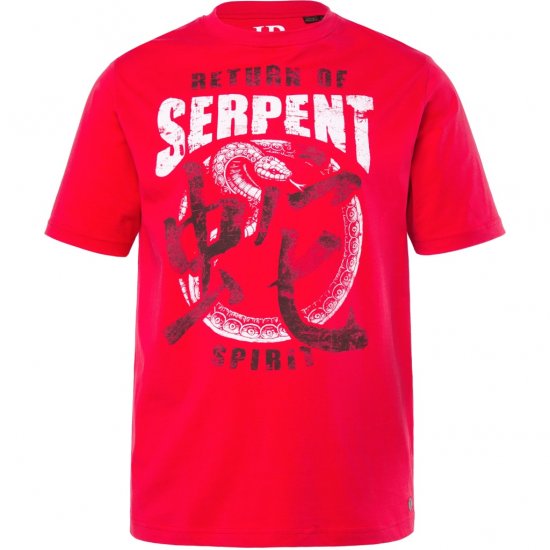 JP1880 T-Shirt Short Sleeve Serpent Red - T-shirts - Grote Maten T-shirts Heren