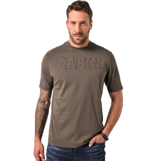 JP1880 T-Shirt Cabin Vintage Mocha - T-shirts - Grote Maten T-shirts Heren