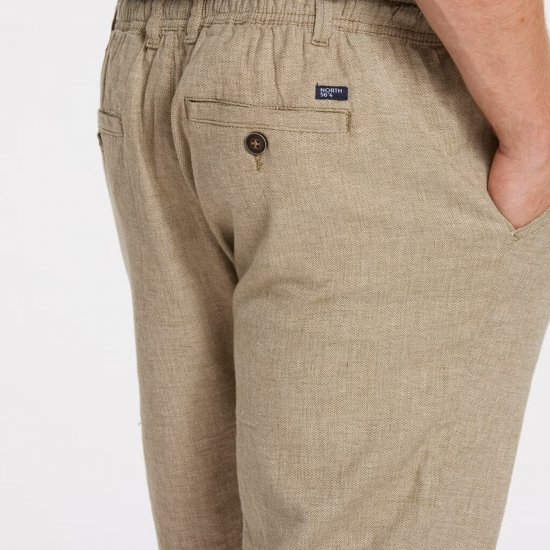 North Latitude 41106 Linen Shorts Beige - Shorts - Grote Maten Korte Broeken Heren