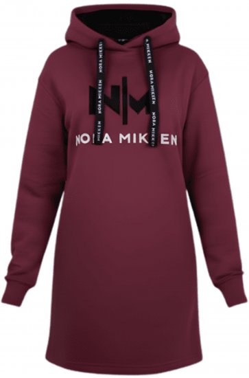 Nora Mikken KADRI Long Hoodie Burgundy - Sweaters & hoodies - 