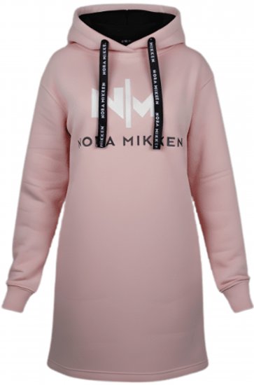 Nora Mikken KADRI WHITE Long Hoodie Pink - DAMESKLEDING XS-XXL - 