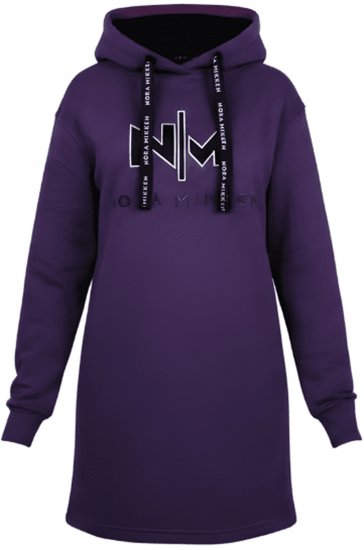 Nora Mikken KADRI WHITE Long Hoodie Purple - Sweaters & hoodies - 
