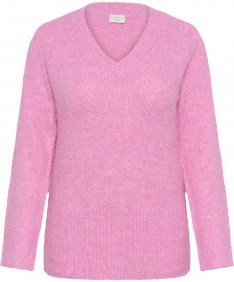 Kaffe Curve Emilia Pullover Pink Power Melange - Gebreide truien - 
