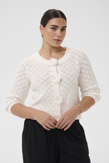 Kaffe Curve Kathrina Pullover White - Gebreide truien - 