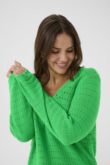 Kaffe Curve Metty Pullover Bright Green - Gebreide truien - 