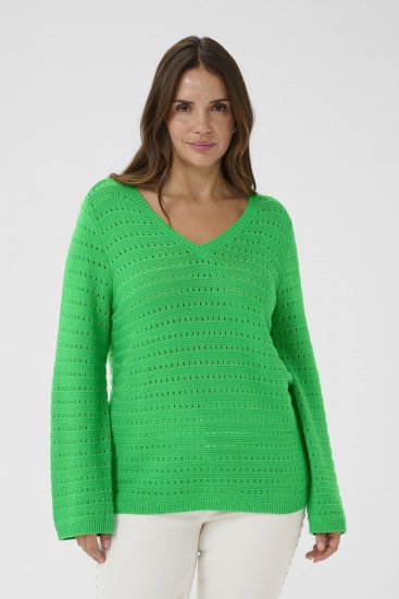 Kaffe Curve Metty Pullover Bright Green - Gebreide truien - 