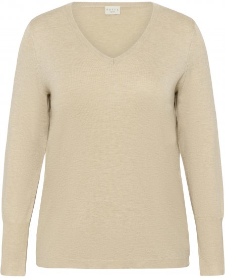 Kaffe Curve Lizzy Long Sleeve Pullover Feather Grey Melange - Gebreide truien - 