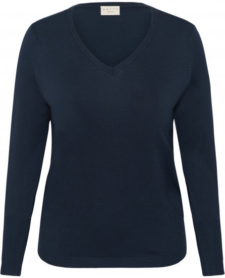 Kaffe Curve Lizzy Long Sleeve Pullover Midnight Marine - Gebreide truien - 