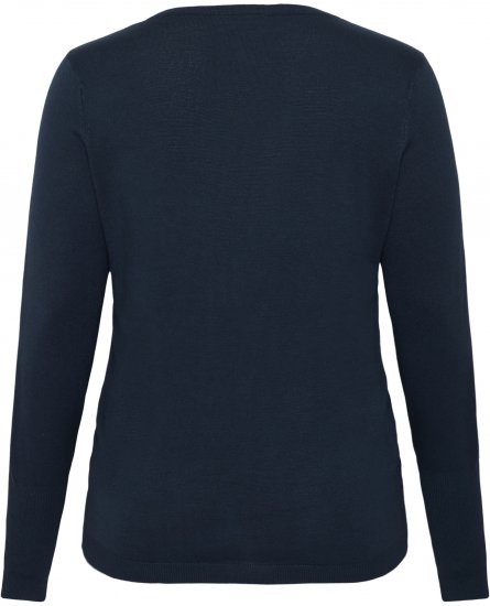 Kaffe Curve Lizzy Long Sleeve Pullover Midnight Marine - Gebreide truien - 