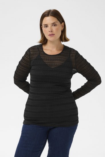 Kaffe Curve Hanna Lace Long Sleeve T-Shirt - Shirts met lange mouwen - 