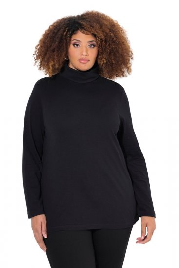 Ulla Popken Basic Long Sleeve Slim Fit Turtleneck Black - Sweaters & hoodies - Warme Sweaters, Hoodies & Truien