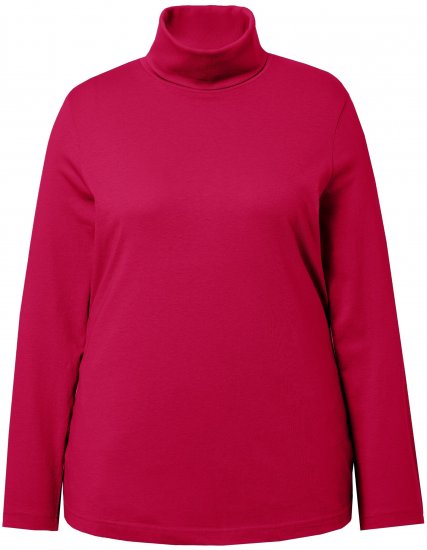 Ulla Popken Basic Long Sleeve Slim Fit Turtleneck Red - Sweaters & hoodies - 