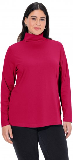 Ulla Popken Basic Long Sleeve Slim Fit Turtleneck Red - Sweaters & hoodies - 