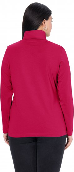 Ulla Popken Basic Long Sleeve Slim Fit Turtleneck Red - Sweaters & hoodies - 