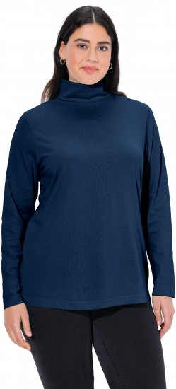 Ulla Popken Basic Long Sleeve Slim Fit Turtleneck Dark Blue - Sweaters & hoodies - 