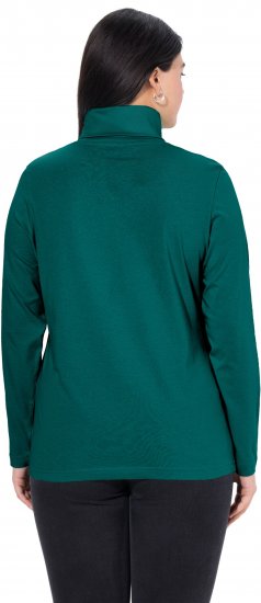Ulla Popken Basic Long Sleeve Slim Fit Turtleneck Teal Green - Sweaters & hoodies - 