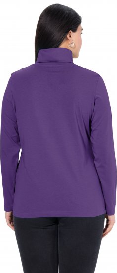 Ulla Popken Basic Long Sleeve Slim Fit Turtleneck Deep Violet - Sweaters & hoodies - 
