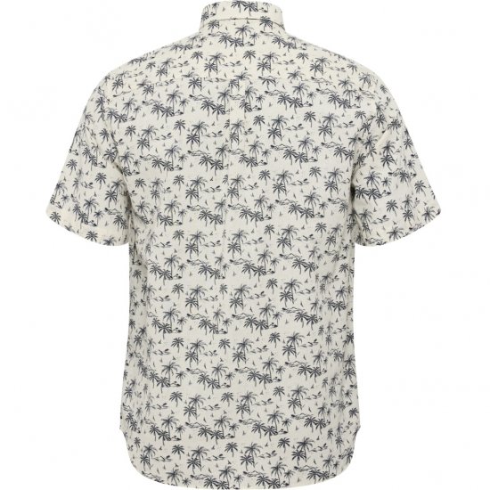 North Latitude Shirt Short Sleeve Off White - Hemden - Overhemden Grote Maten Heren