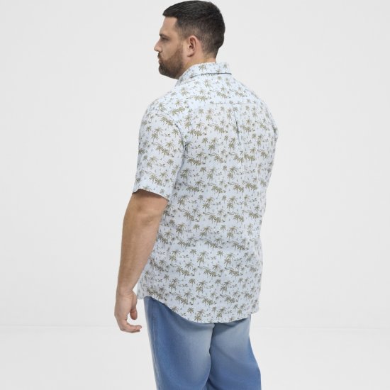 North Latitude Shirt Short Sleeve Light Blue - Hemden - Overhemden Grote Maten Heren