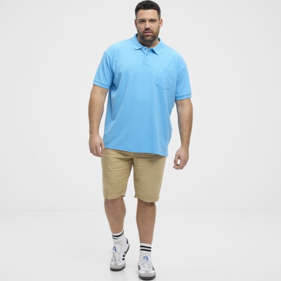 North Latitude Polo Pique Short Sleeve Turquoise - Polo shirts - Grote Maten Poloshirts Heren