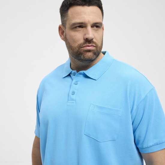 North Latitude Polo Pique Short Sleeve Turquoise - Polo shirts - Grote Maten Poloshirts Heren