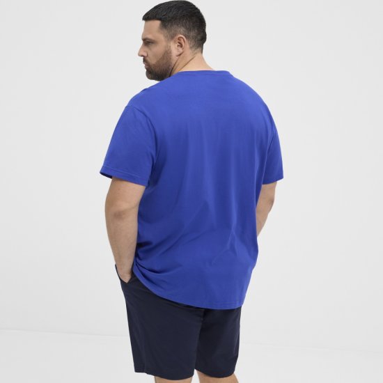 North Latitude T-shirt Printed Short Sleeve Blue - T-shirts - Grote Maten T-shirts Heren