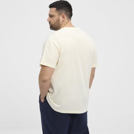 North Latitude T-shirt Printed Short Sleeve Off-White - T-shirts - Grote Maten T-shirts Heren