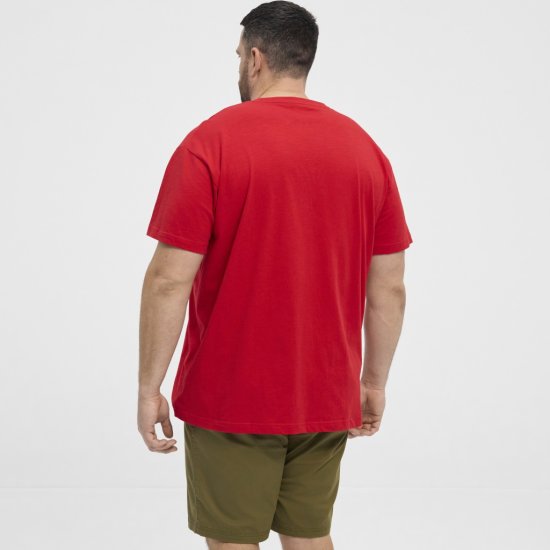 North Latitude T-Shirt Printed Short Sleeve Red - T-shirts - Grote Maten T-shirts Heren