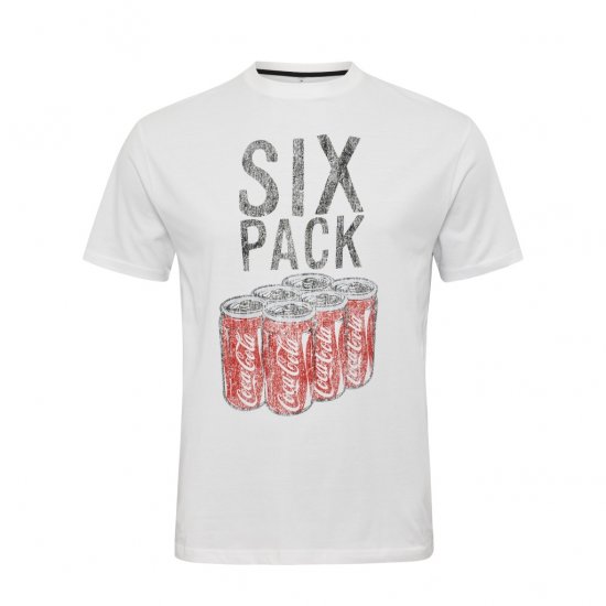 North Latitude T-Shirt Coca-Cola White - T-shirts - Grote Maten T-shirts Heren