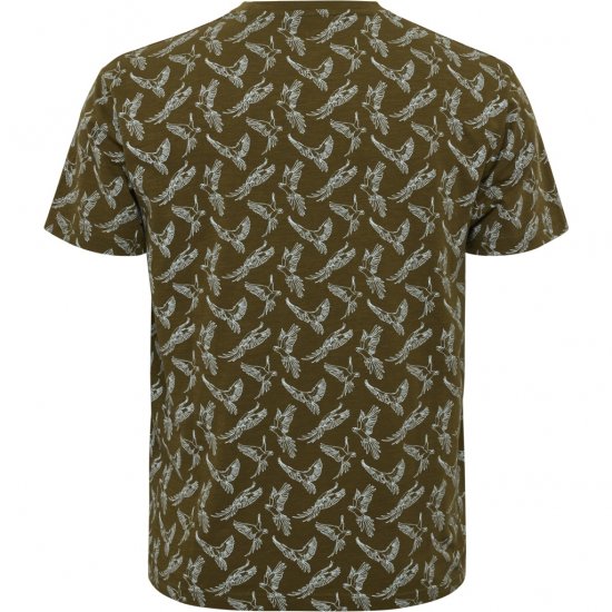 North Latitude T-shirt Allover Printed Green - T-shirts - Grote Maten T-shirts Heren