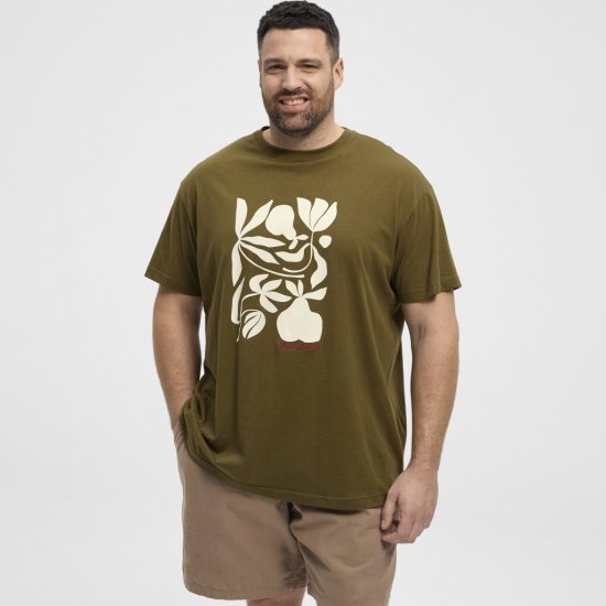 North Latitude T-Shirt Lazy Days Green - T-shirts - Grote Maten T-shirts Heren