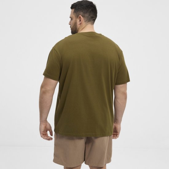 North Latitude T-Shirt Lazy Days Green - T-shirts - Grote Maten T-shirts Heren