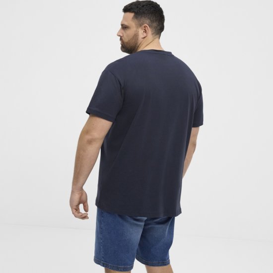 North Latitude T-Shirt Ice Cream Navy - T-shirts - Grote Maten T-shirts Heren