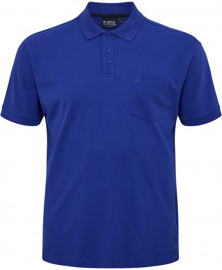 North Latitude Polo Pique Short Sleeve Cobalt Blue - Polo shirts - Grote Maten Poloshirts Heren