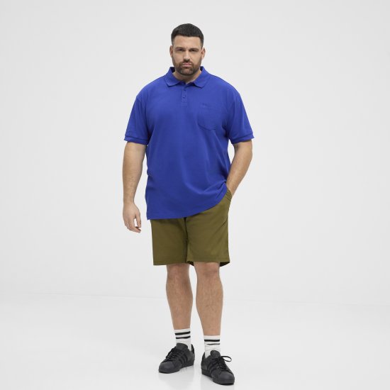 North Latitude Polo Pique Short Sleeve Cobalt Blue - Polo shirts - Grote Maten Poloshirts Heren