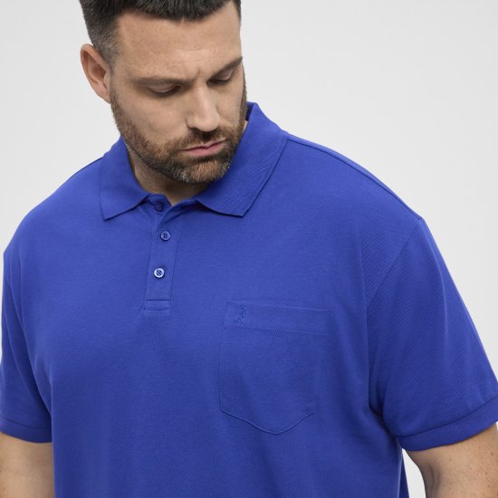 North Latitude Polo Pique Short Sleeve Cobalt Blue - Polo shirts - Grote Maten Poloshirts Heren
