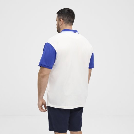 North Latitude Polo Short Sleeve Blue And White - Polo shirts - Grote Maten Poloshirts Heren