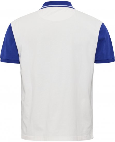North Latitude Polo Short Sleeve Blue And White - Polo shirts - Grote Maten Poloshirts Heren