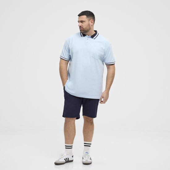 North Latitude Polo Pique Short Sleeve Light Blue - Polo shirts - Grote Maten Poloshirts Heren