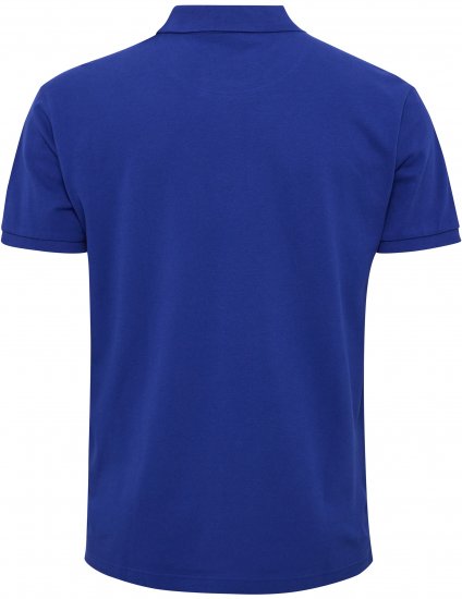 North Latitude Polo Pique Print Short Sleeve Cobalt Blue - Polo shirts - Grote Maten Poloshirts Heren