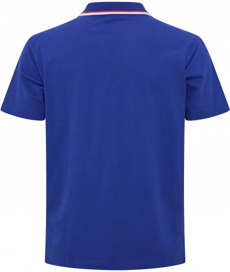 North Latitude Polo Pique V-Neck Blue - Polo shirts - Grote Maten Poloshirts Heren
