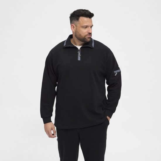 North Latitude Sweatshirt Ottoman Black - Sweaters & hoodies - Sweaters & Hoodies Grote Maten Heren
