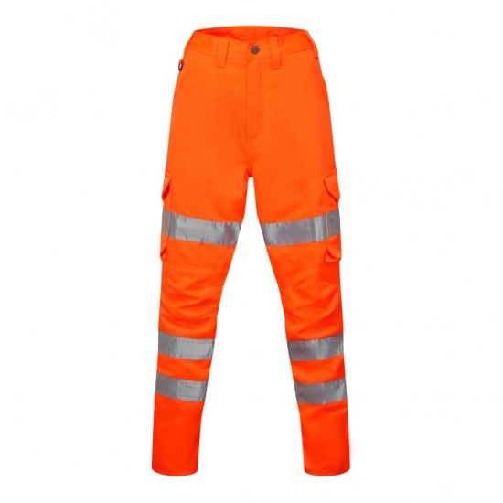 Leo Pennymoor EcoViz Women's Poly/Cotton Cargo Trousers Orange - Werkkleding - 