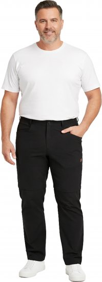 Dobsom Nebraska Broek met Afritsbare Pijpen Zwart - Sportkleding & outdoor - Grote Maten Sportkleding Heren