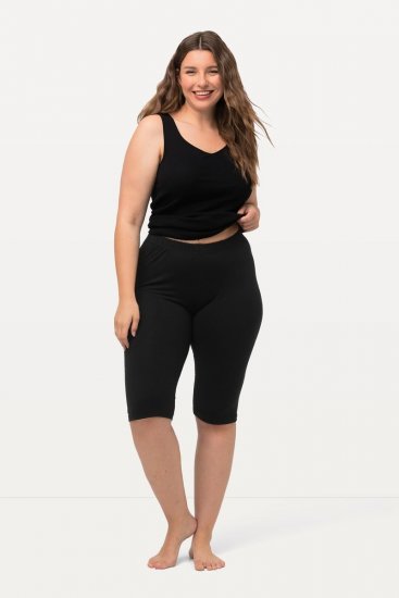 Ulla Popken Stretch Knit Bike Shorts Black - Ulla Popken - Ulla Popken Plusmode voor Dames